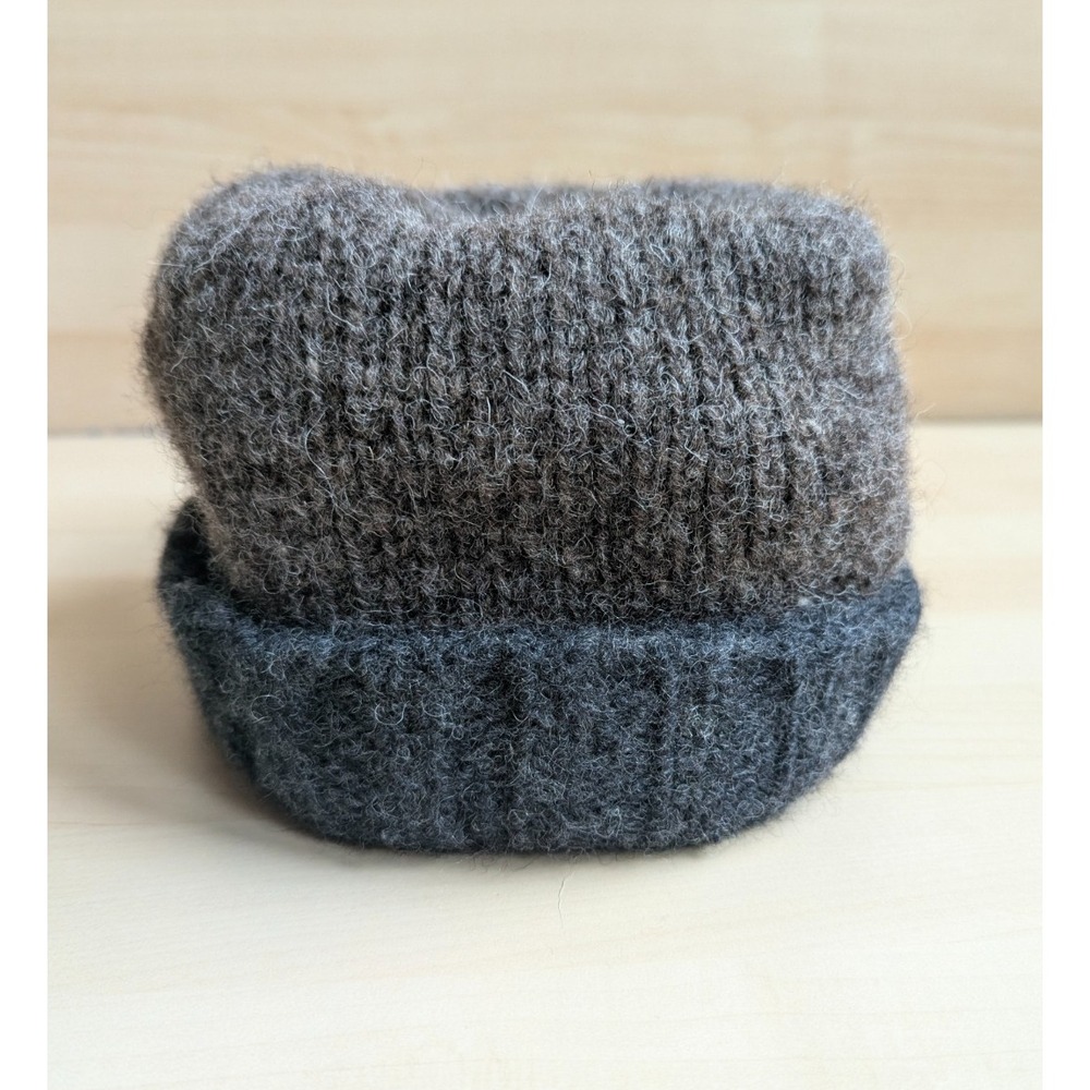 Everest Designs Dapper Don Made in Nepal Fleece Lined Wool Hat Grey Brown - Picture 3 of 12